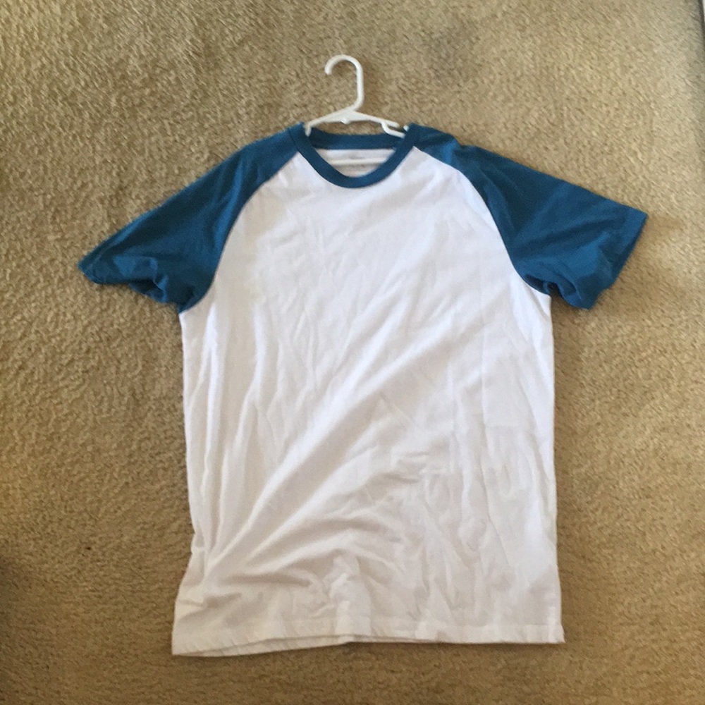 Blue baseball tee